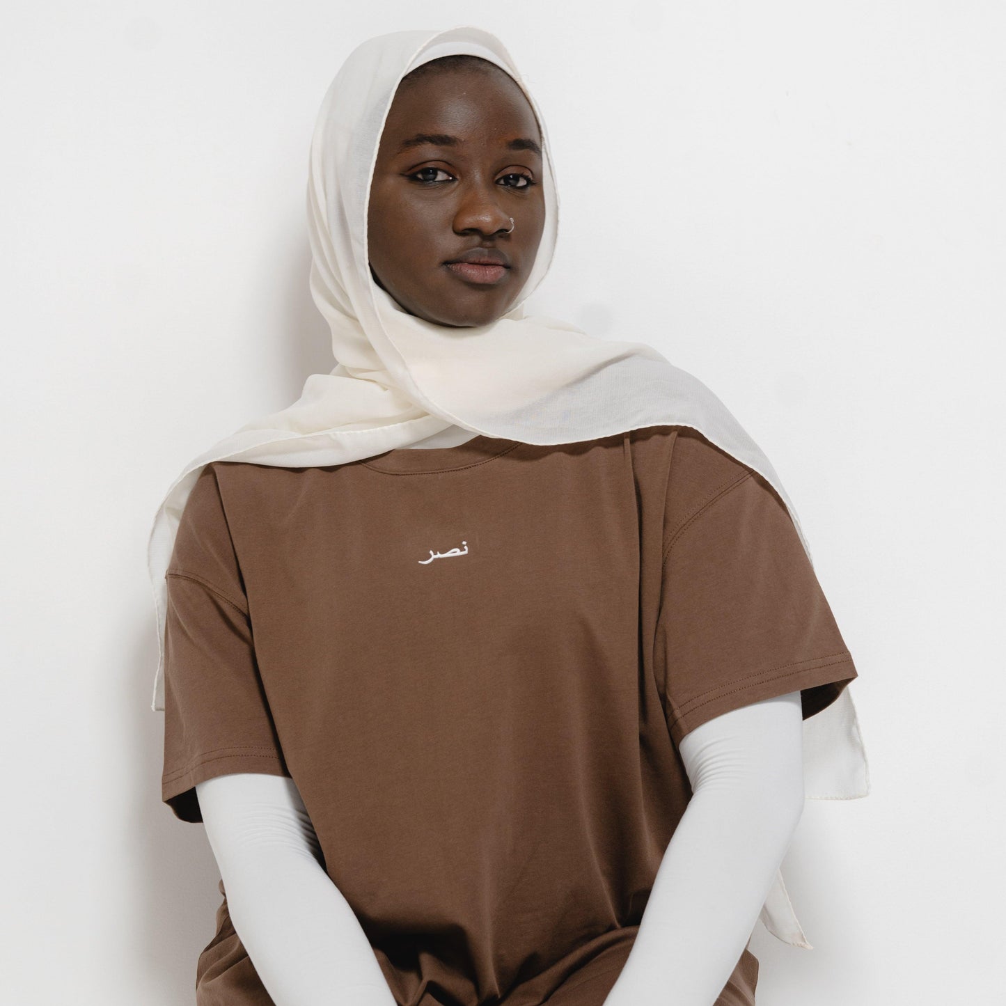 Oversized Tee - Brown - NHASR