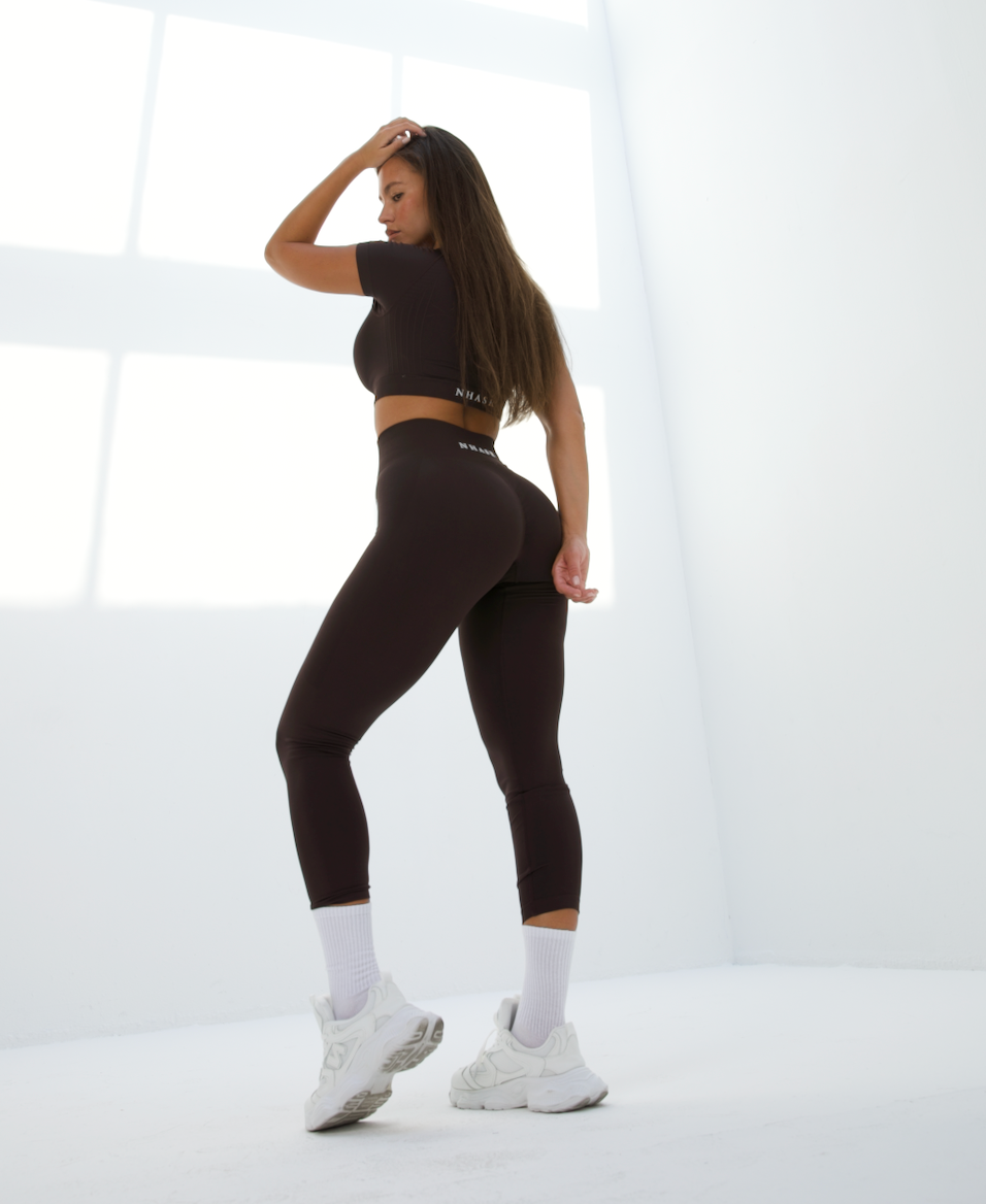 Seamless Scrunch Leggings - Brown