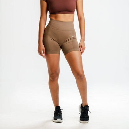 Seamless Scrunch Shorts - Brown - NHASR