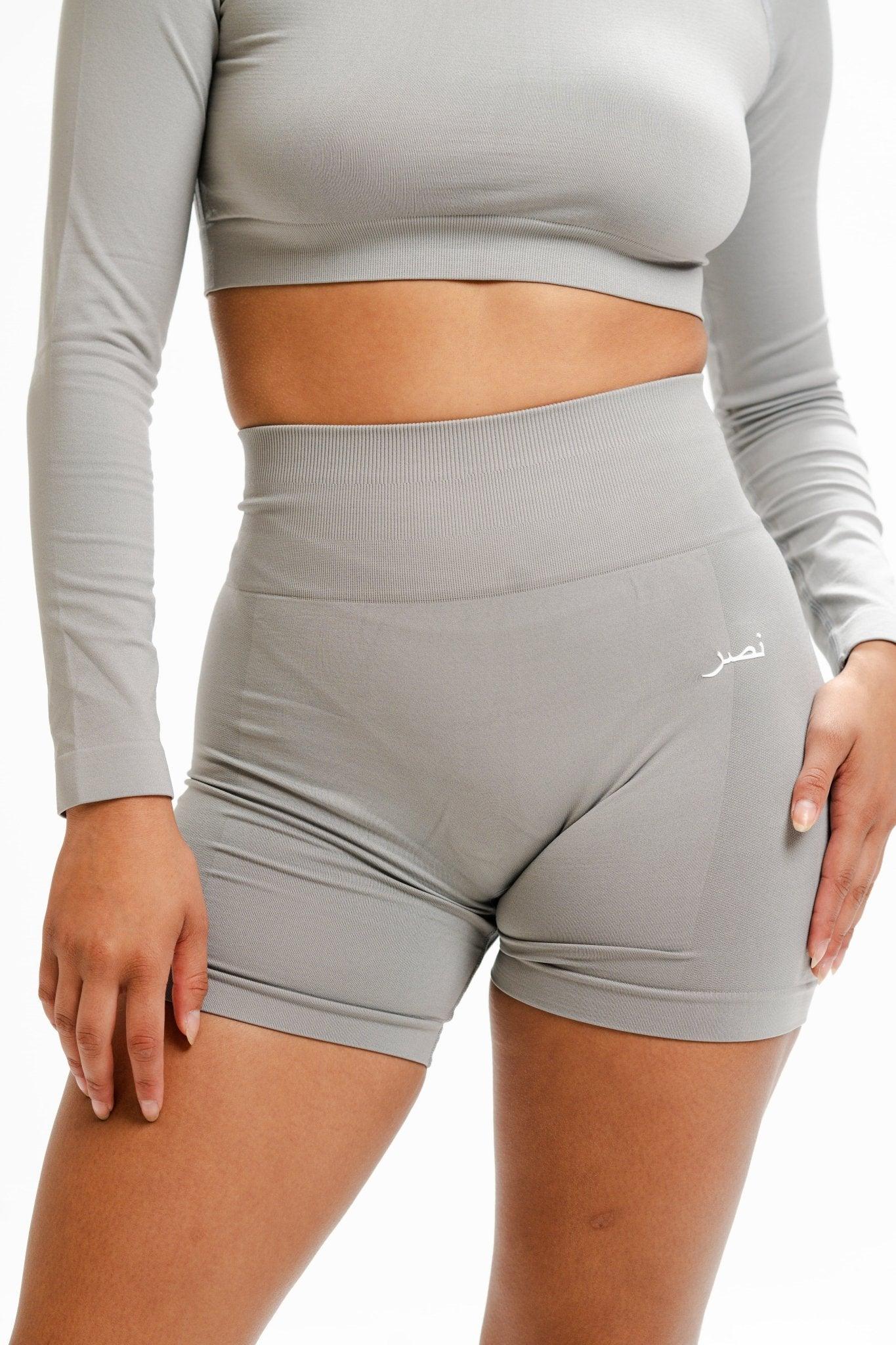 Seamless Scrunch Shorts - Grey - NHASR